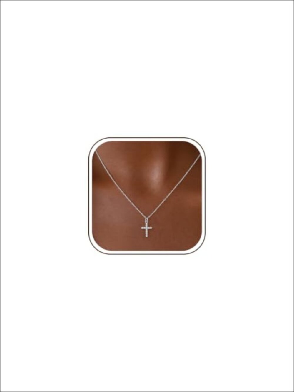925 Sterling Silver Cross Necklace Dainty Christian Pendant